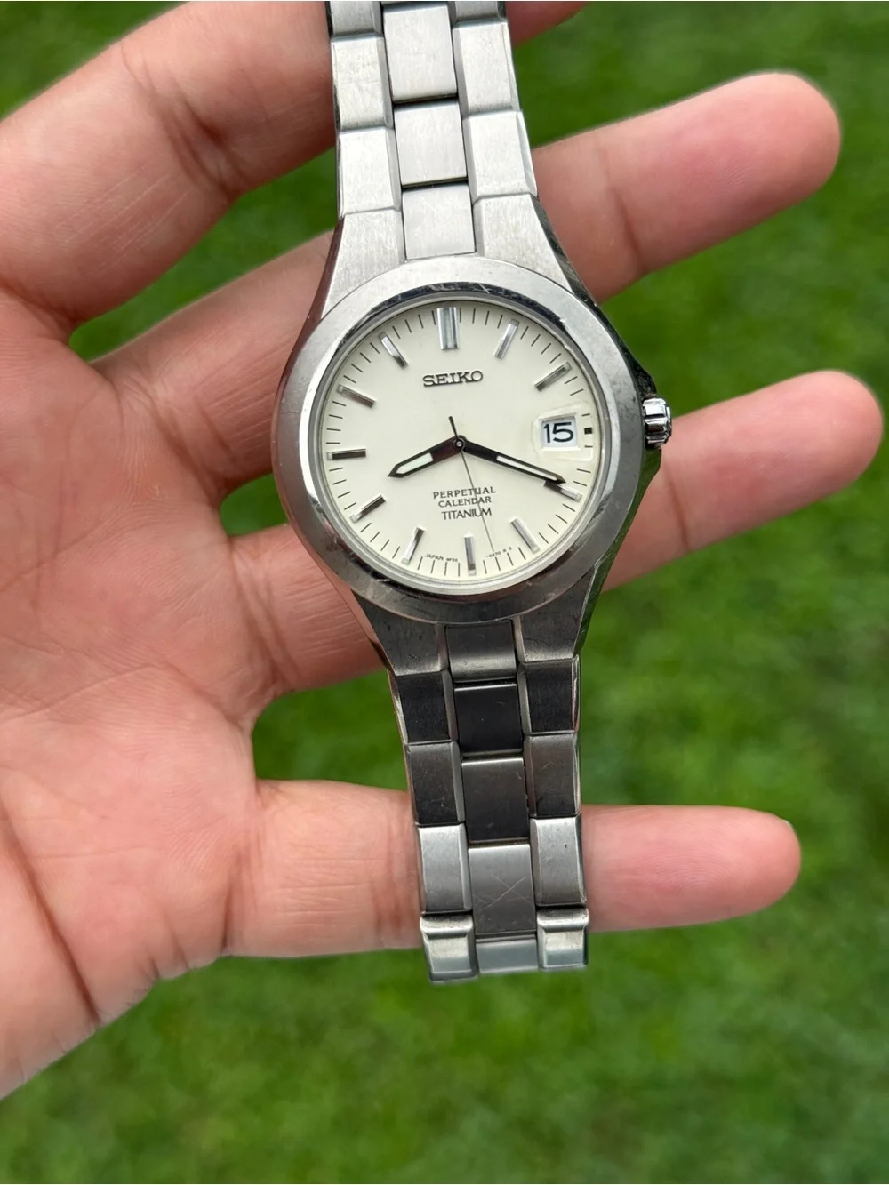 SEIKO Perpetual Calendar Titanium Date Men's 40mm watch